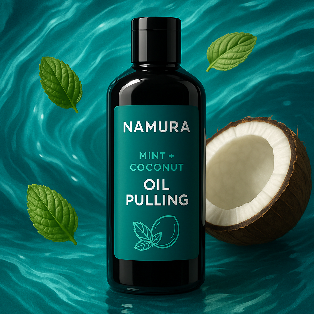 Mint + Coconut Oil Pulling